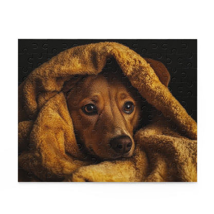 Cozy Dog Puzzle - 120, 252, 500-Piece Jigsaw for Dog Lovers