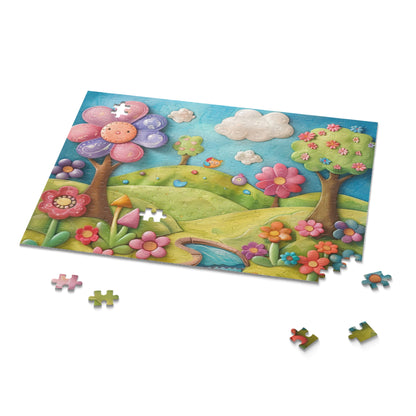 Vibrant Nature Puzzle | 120 to 500-Piece Jigsaw | Whimsical Floral Art | Fun Family Activity | Perfect Gift for All Ages