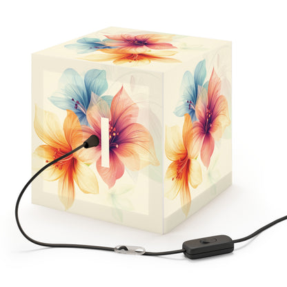 Elegant Floral Light Cube Lamp - Perfect for Home Decor & Gifts