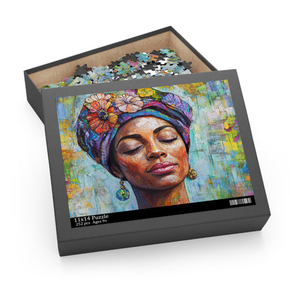 Serene Beauty Puzzle – 120/252/500-Piece Colorful Floral Design for Relaxation and Mindfulness