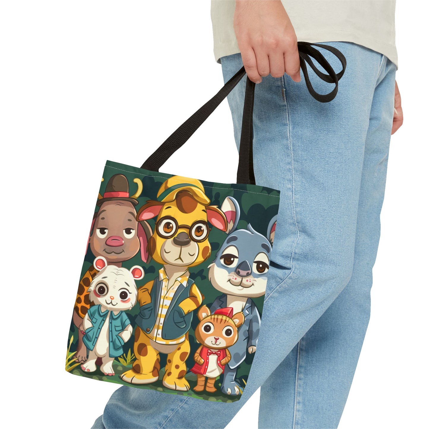 Cute Animal Friends Tote Bag - Whimsical Animal Design for Kids & Nature Lovers