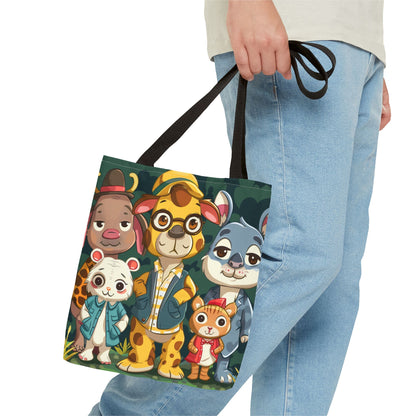 Cute Animal Friends Tote Bag - Whimsical Animal Design for Kids & Nature Lovers