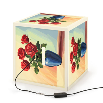 Elegant Rose Floral Light Cube Lamp - Perfect for Home Decor & Gifts