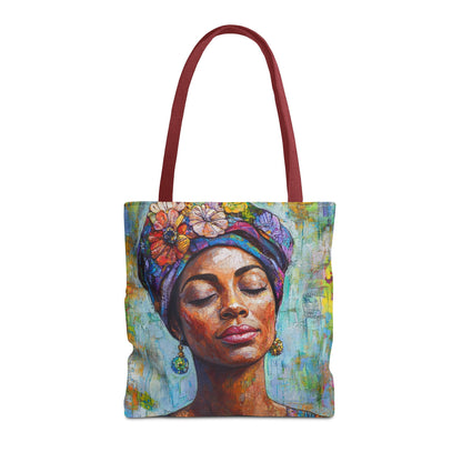 Vibrant Art Tote Bag with Floral Design