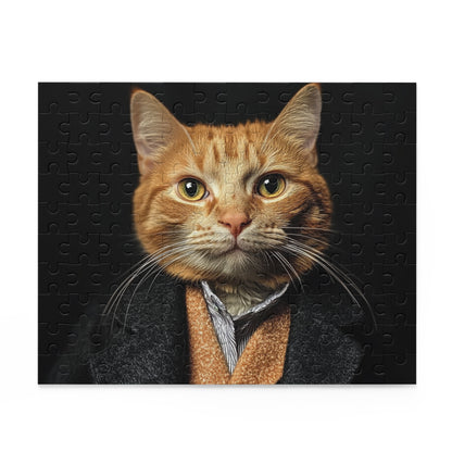 Elegant Cat Portrait Puzzle - 500-Piece - Perfect for Cat Lovers and Family Fun