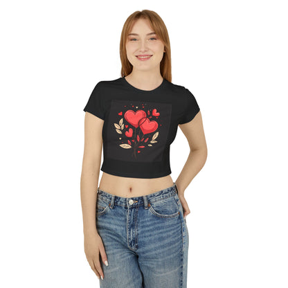 Heart Flower - Women's Baby Tee