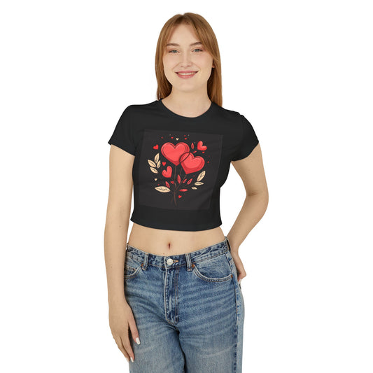 Heart Flower - Women's Baby Tee