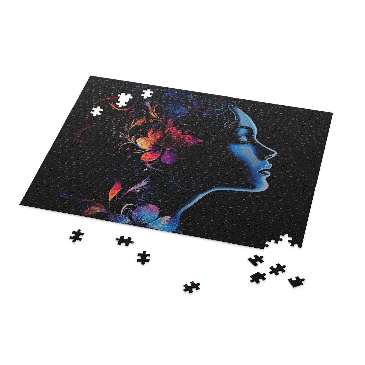 Mystical Floral Silhouette Puzzle - 120, 252, 500-Piece