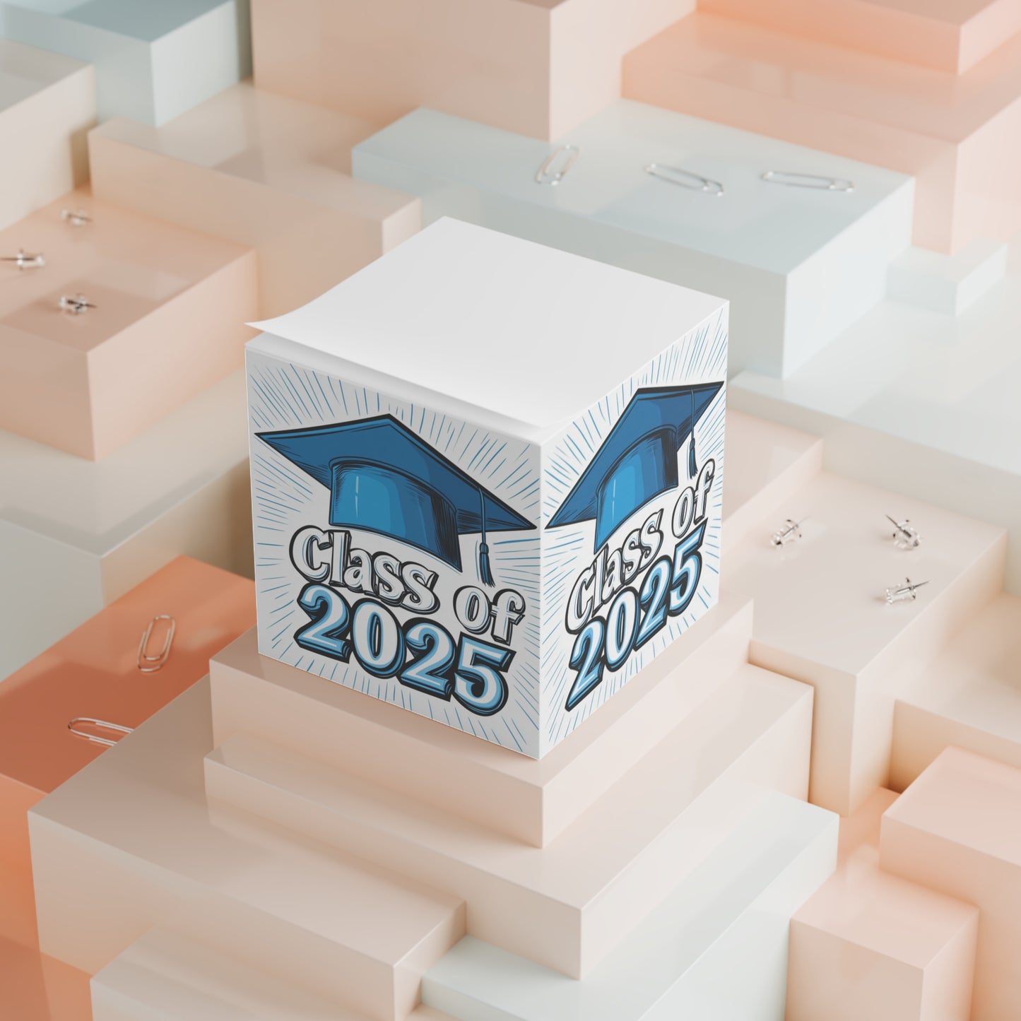 Graduation Note Cube - Class of 2025 Memo Pad, Graduation Gift, Study Tool, Desk Decor, Inspirational Stationery