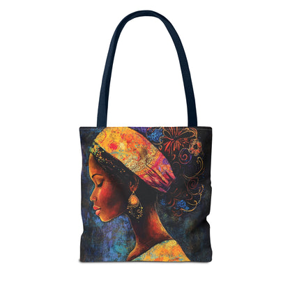 Colorful Woman Art Tote Bag - Vibrant African American Design