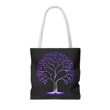 Elegant Purple Tree Design Tote Bag - Nature Lover's Accessory