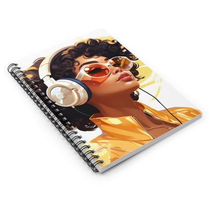 Stylish Music Lover's Spiral Notebook - Ruled Line, Perfect for School, Journaling, Gifts, and Music Enthusiasts