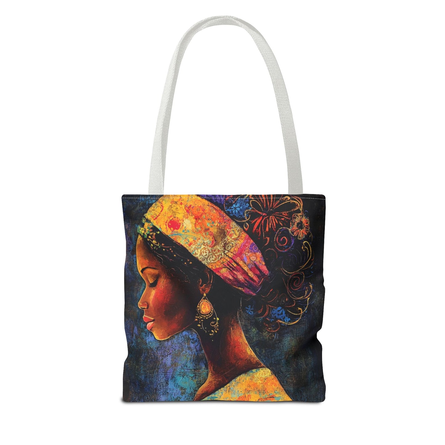 Colorful Woman Art Tote Bag - Vibrant African American Design