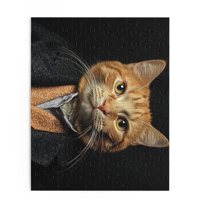 Elegant Cat Portrait Puzzle - 500-Piece - Perfect for Cat Lovers and Family Fun