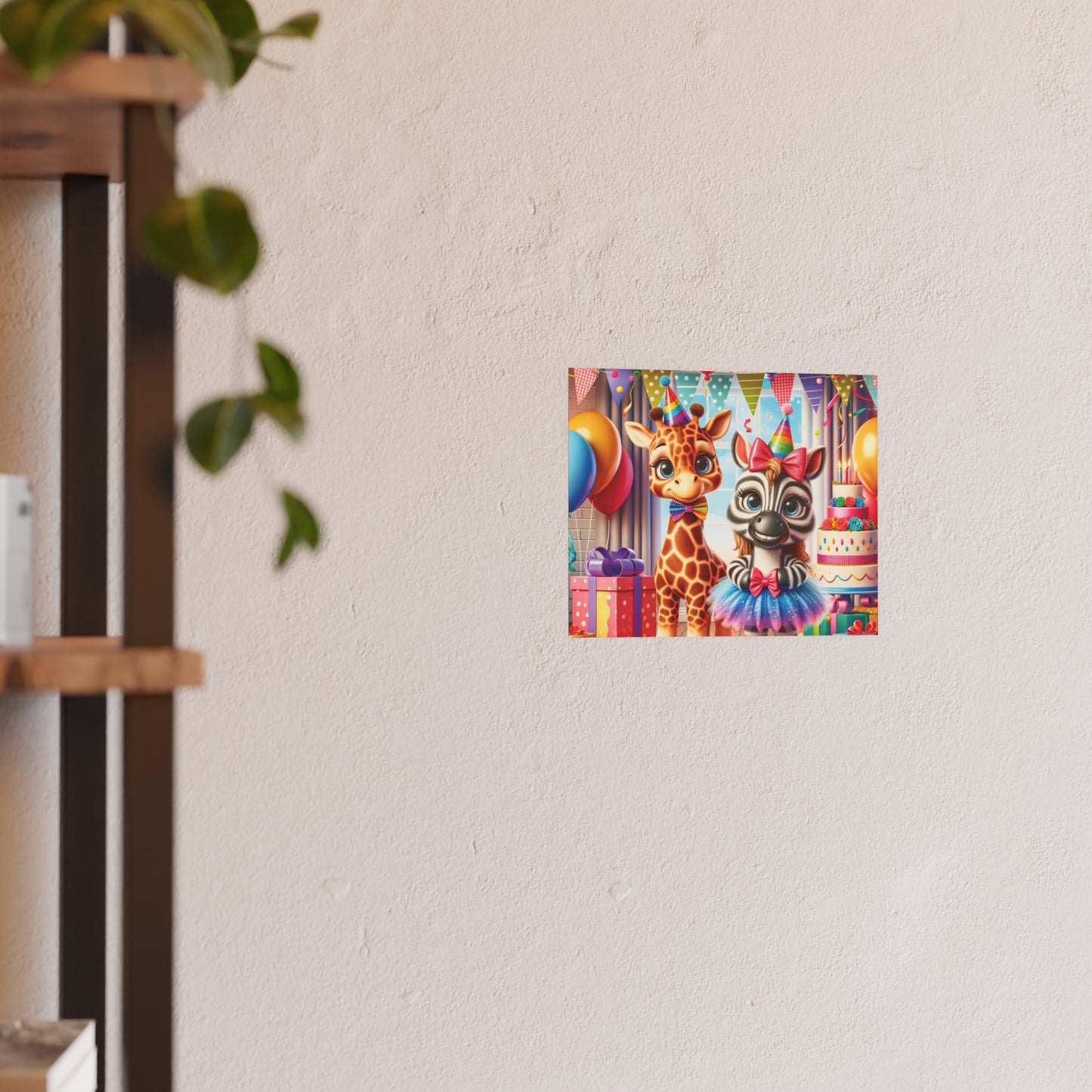 Whimsical Animal Party Poste Print - Fun for Kids' Celebrations