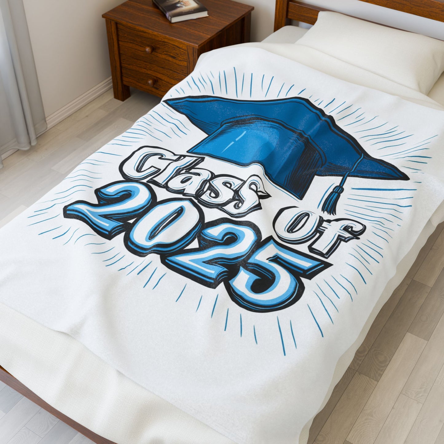 Personalized Class of 2025 Plush Blanket for Graduates, Cozy Graduation Gift, Soft Throw for Celebrations, Memory Keepsake
