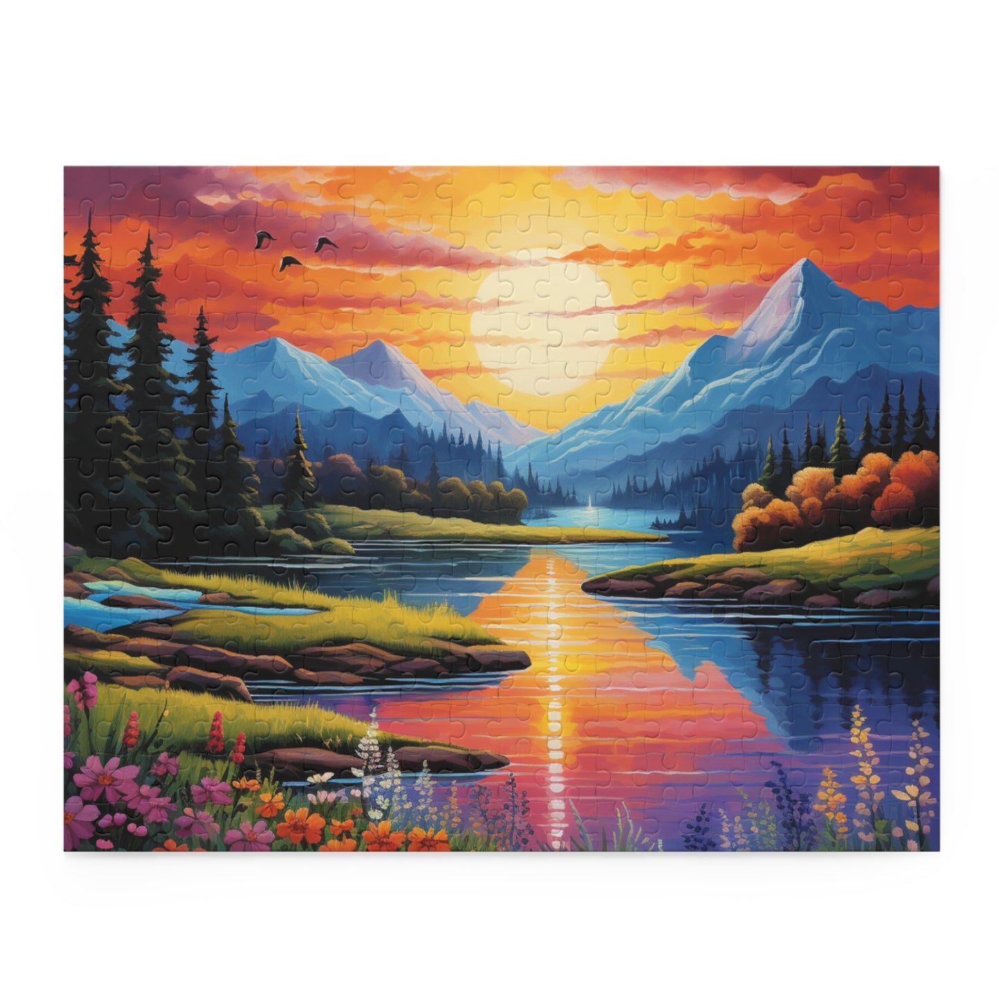 Serene Sunset Landscape Puzzle - 500-Piece Jigsaw for Nature Lovers