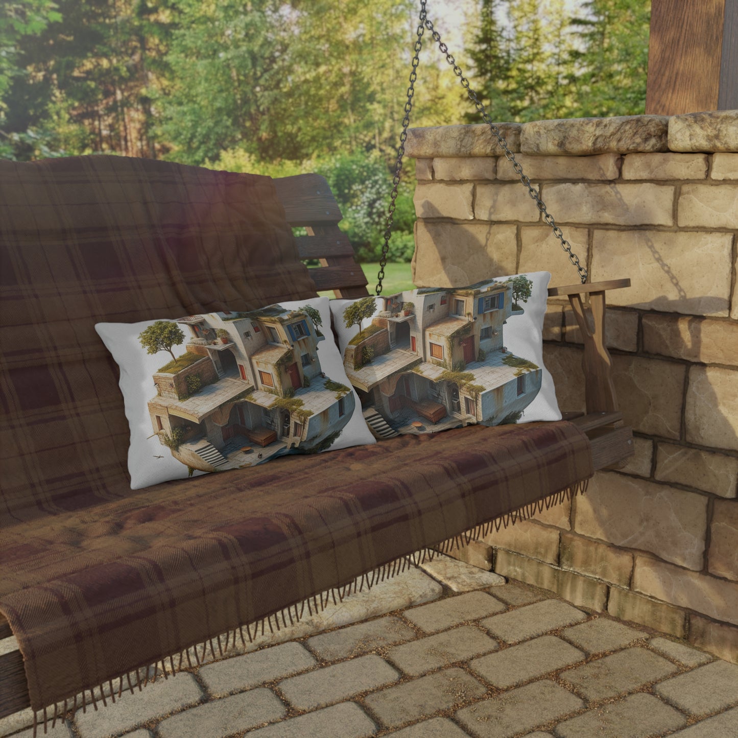 Whimsical Outdoor Pillows with Dreamy House Design - Perfect for Home Décor and Gifts