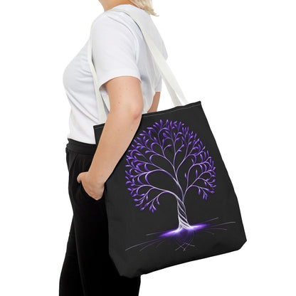Elegant Purple Tree Design Tote Bag - Nature Lover's Accessory