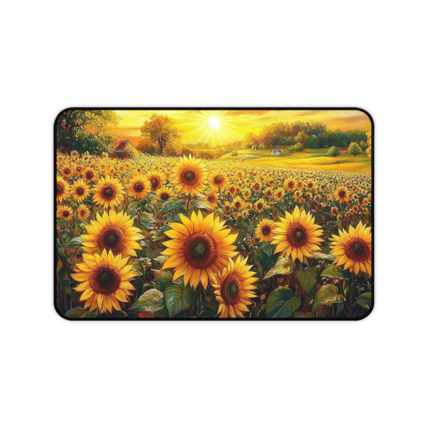 Sunflower Field Desk Mat - Brighten Your Workspace with Nature's Beauty