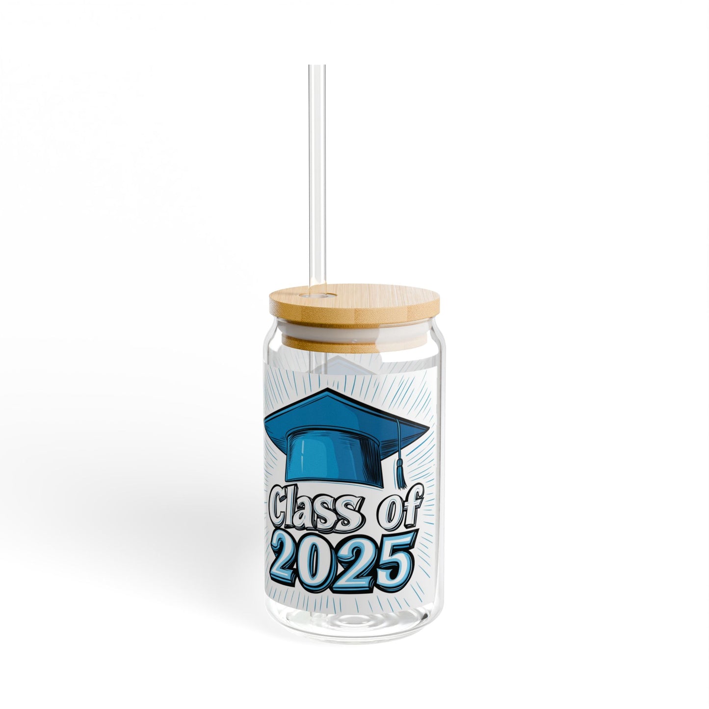 Graduation Sipper Glass | Class of 2025 16oz Tumbler with Straw
