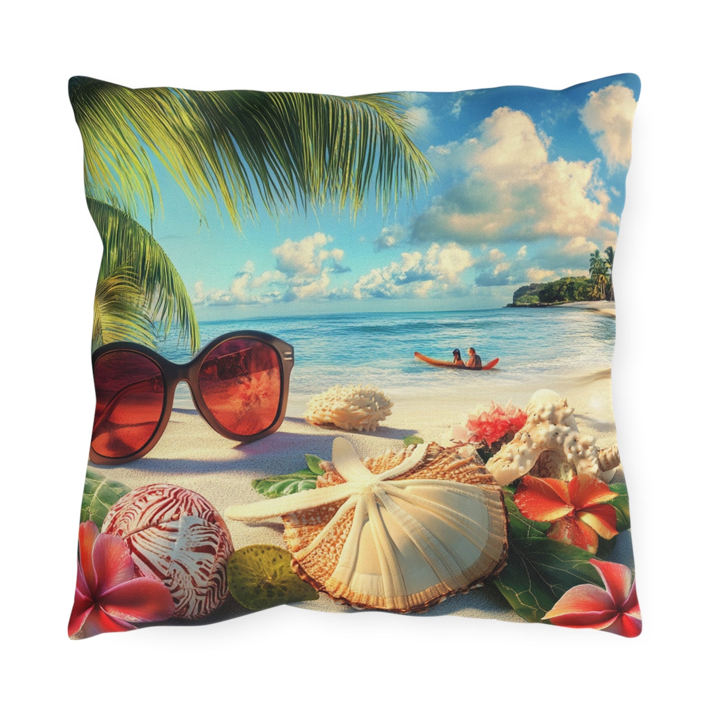 Coastal Vibes Outdoor Pillows - Tropical Beach Decorative Cushions
