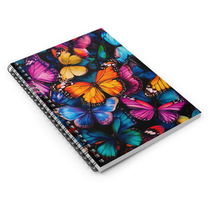 Butterfly Spiral Notebook - Vibrant Butterfly Design, Perfect for Journaling, Back to School, Gift for Nature Lovers, Sketchbook, Stationery