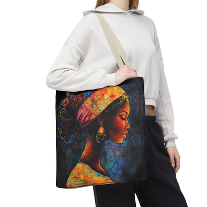 Colorful Woman Art Tote Bag - Vibrant African American Design