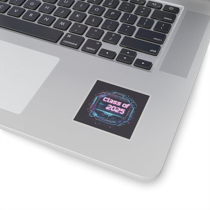 Class of 2025 Tech-Inspired Kiss-Cut Stickers for Graduates