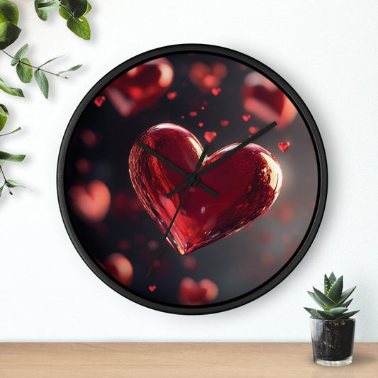 Romantic Heart Design Wall Clock - Perfect Gift for Valentine's Day