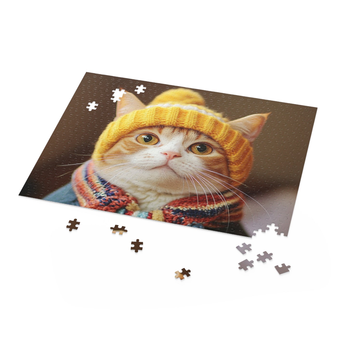 Adorable Cat Winter Puzzle - 500-Piece