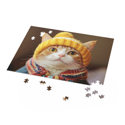 Adorable Cat Winter Puzzle - 500-Piece