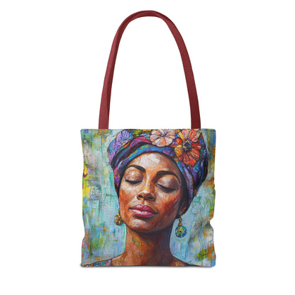 Vibrant Art Tote Bag with Floral Design
