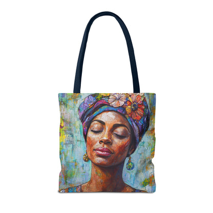 Vibrant Art Tote Bag with Floral Design
