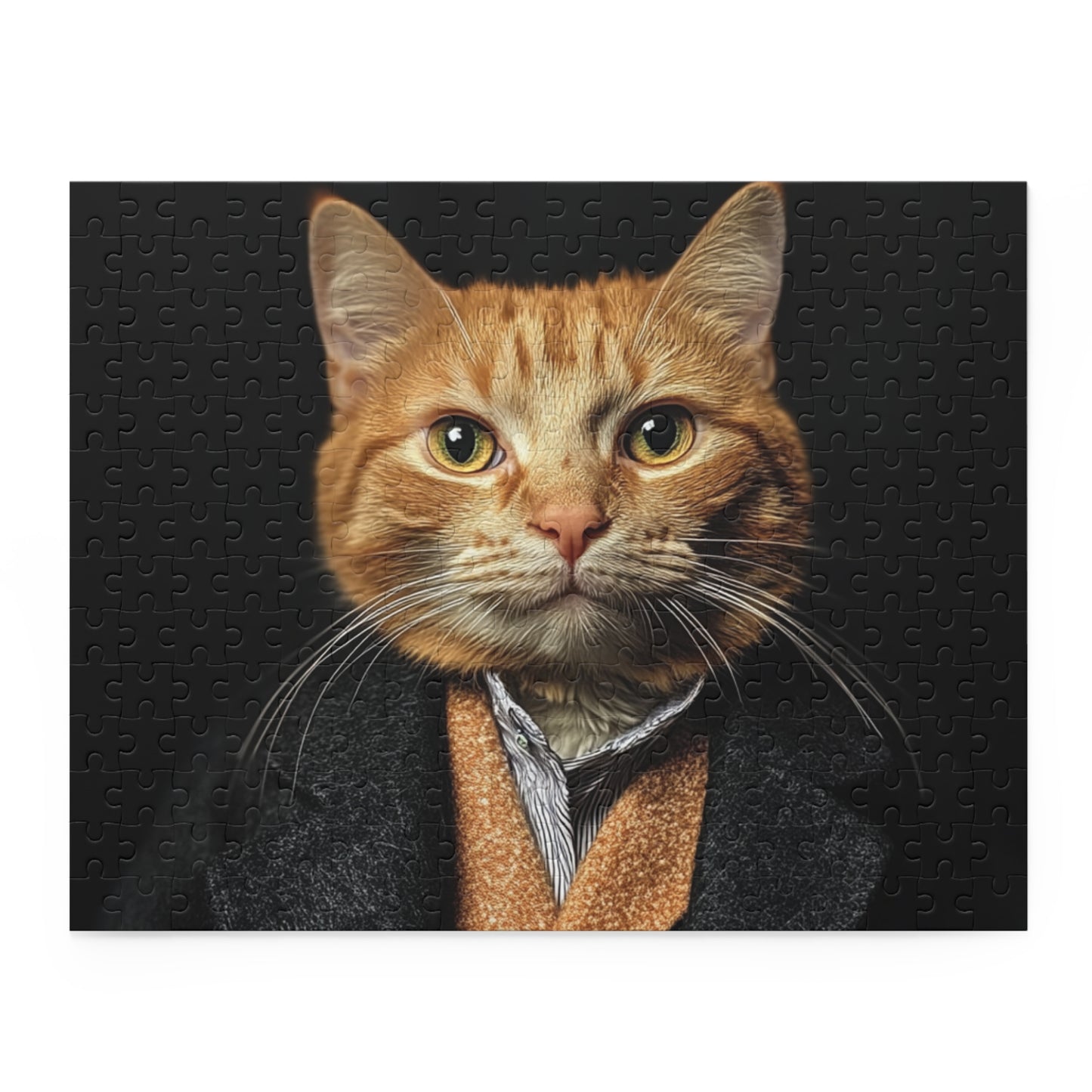 Elegant Cat Portrait Puzzle - 500-Piece - Perfect for Cat Lovers and Family Fun