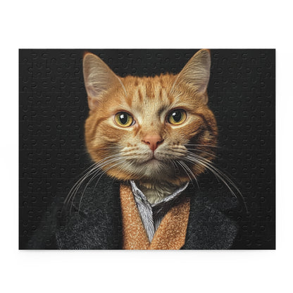 Elegant Cat Portrait Puzzle - 500-Piece - Perfect for Cat Lovers and Family Fun