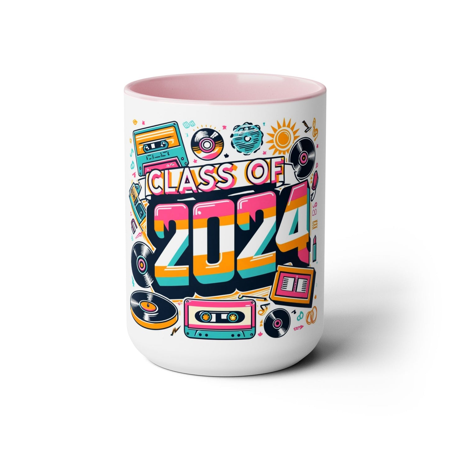 Two-Tone Coffee Mugs, 15oz