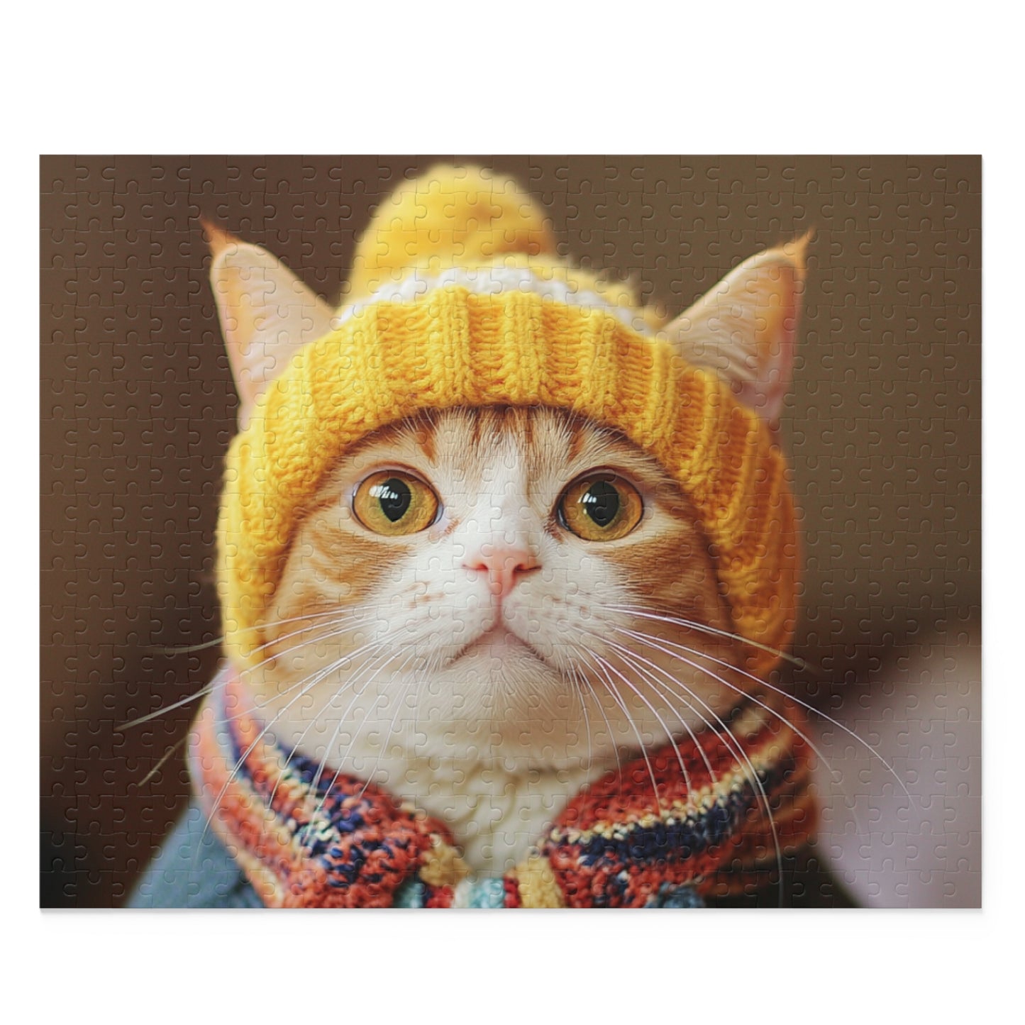 Adorable Cat Winter Puzzle - 500-Piece