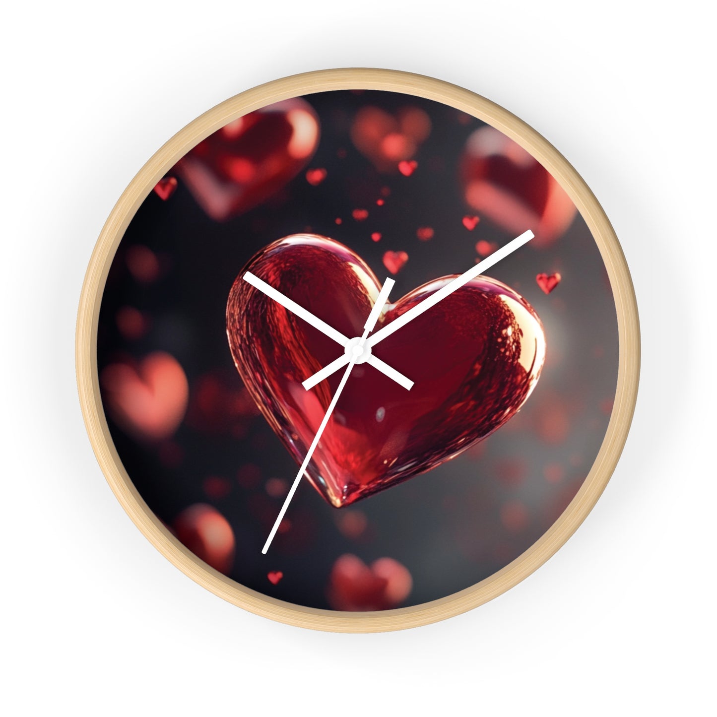 Romantic Heart Design Wall Clock - Perfect Gift for Valentine's Day