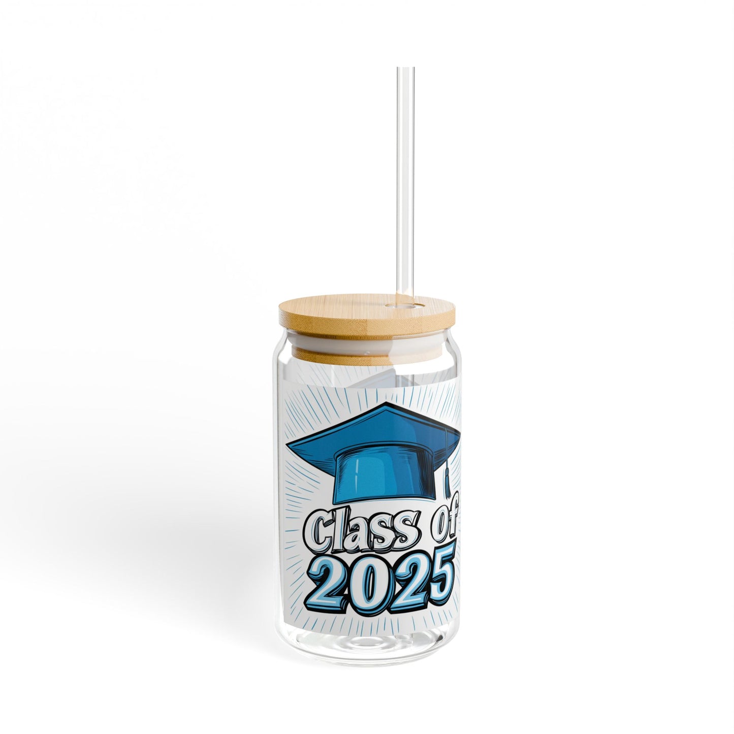 Graduation Sipper Glass | Class of 2025 16oz Tumbler with Straw