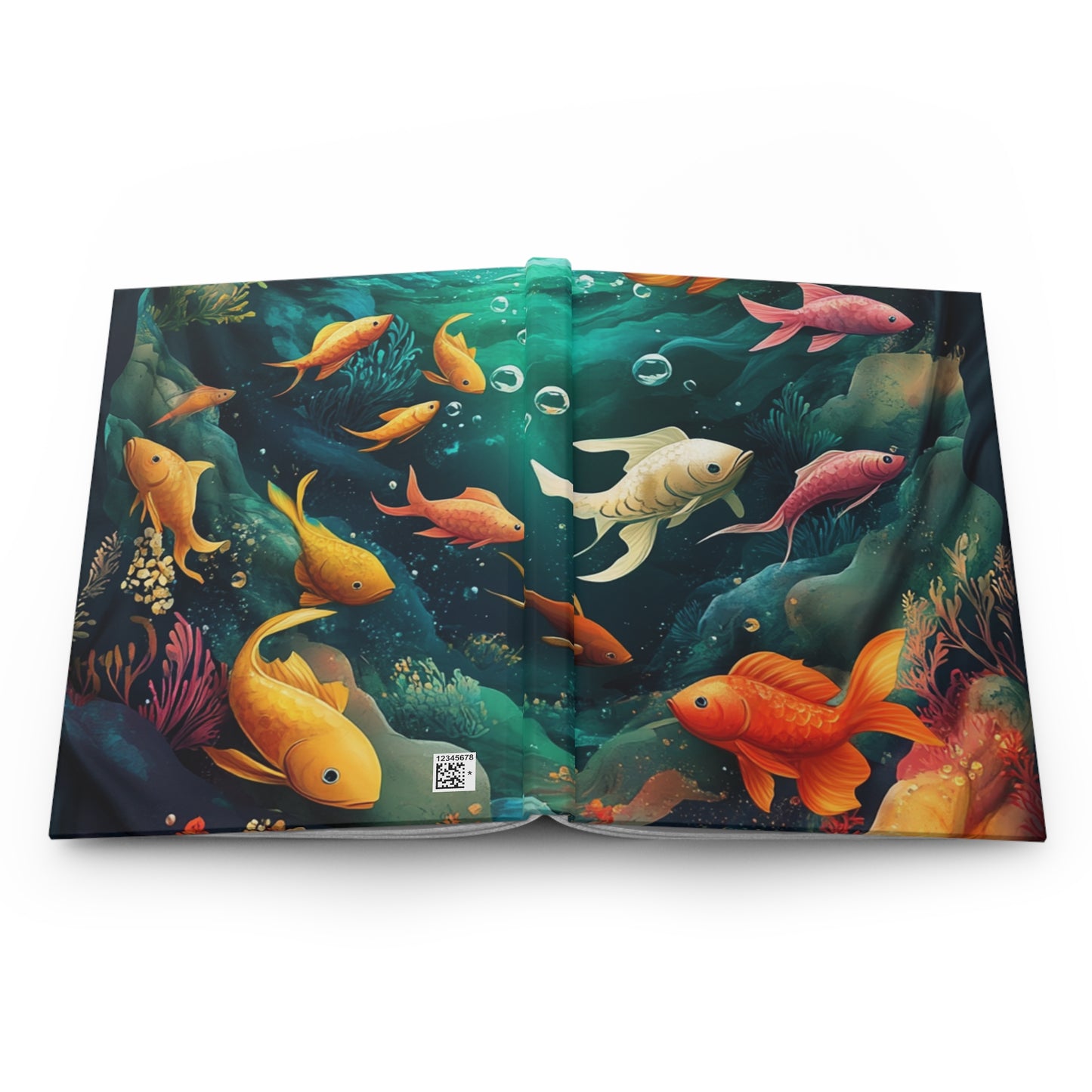 Underwater Goldfish Hardcover Journal - Matte Finish, Perfect for Nature Lovers