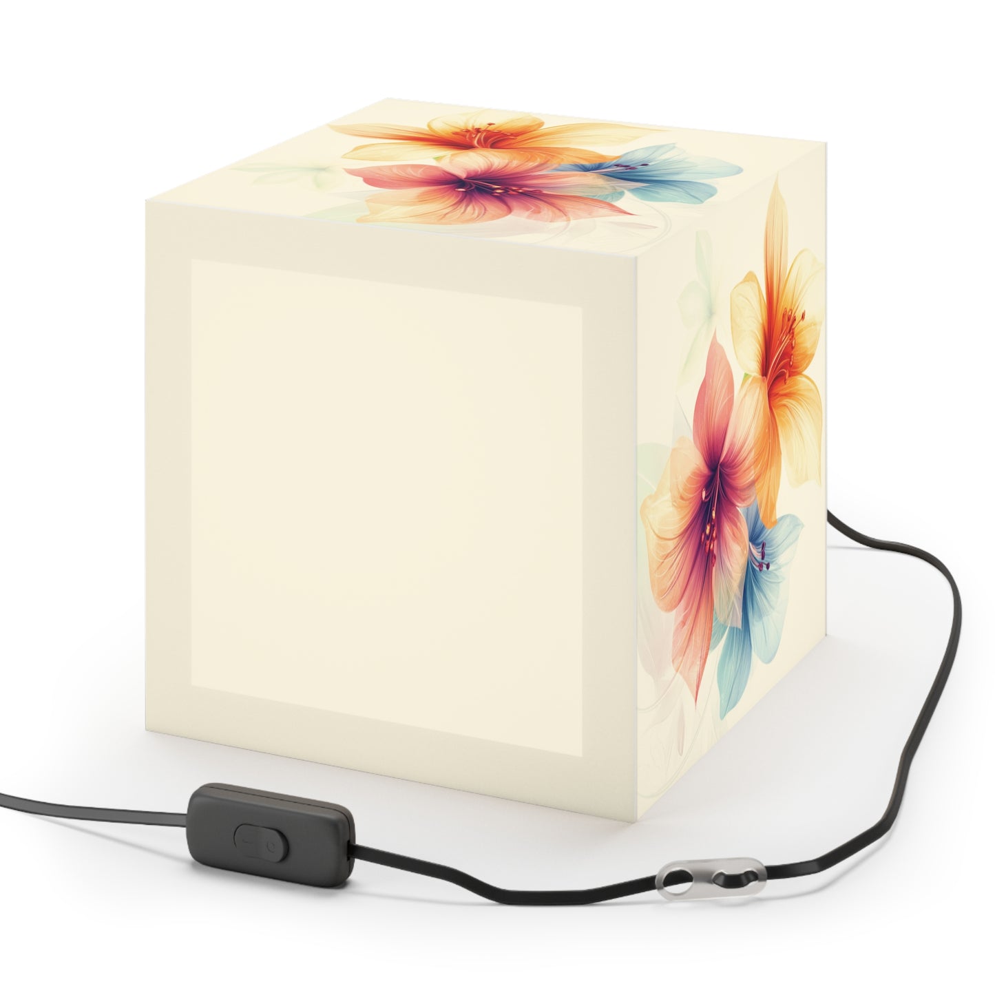 Elegant Floral Light Cube Lamp - Perfect for Home Decor & Gifts