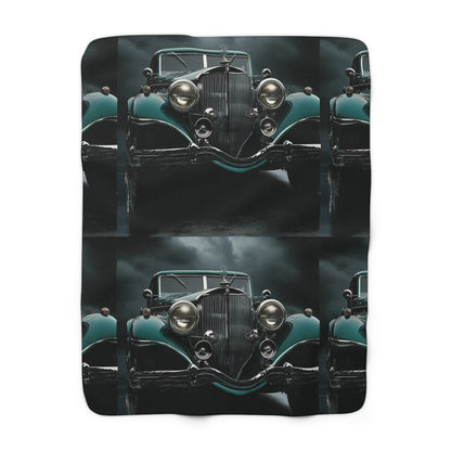 Vintage Car - Sherpa Fleece Blanket