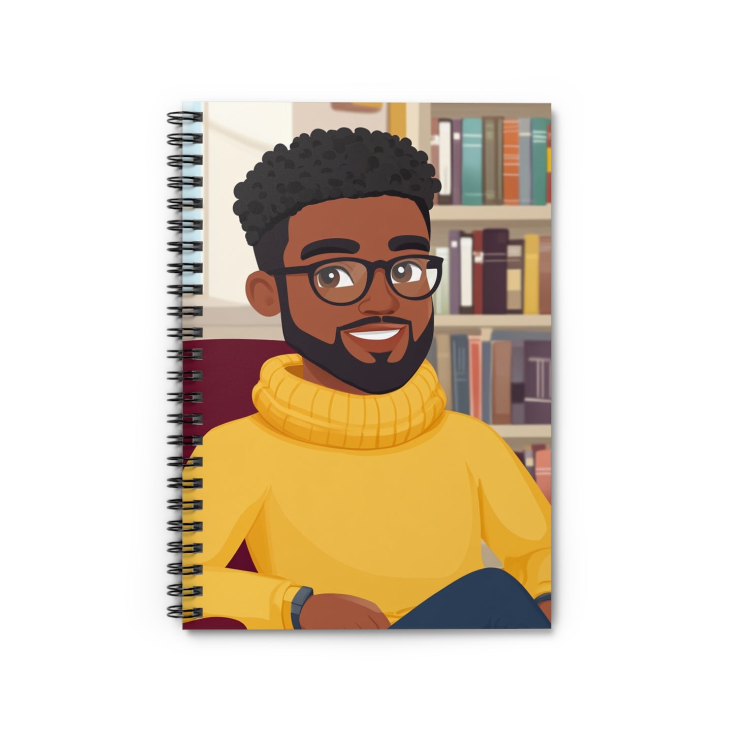 Cozy Character Spiral Notebook - Perfect for Book Lovers and Students