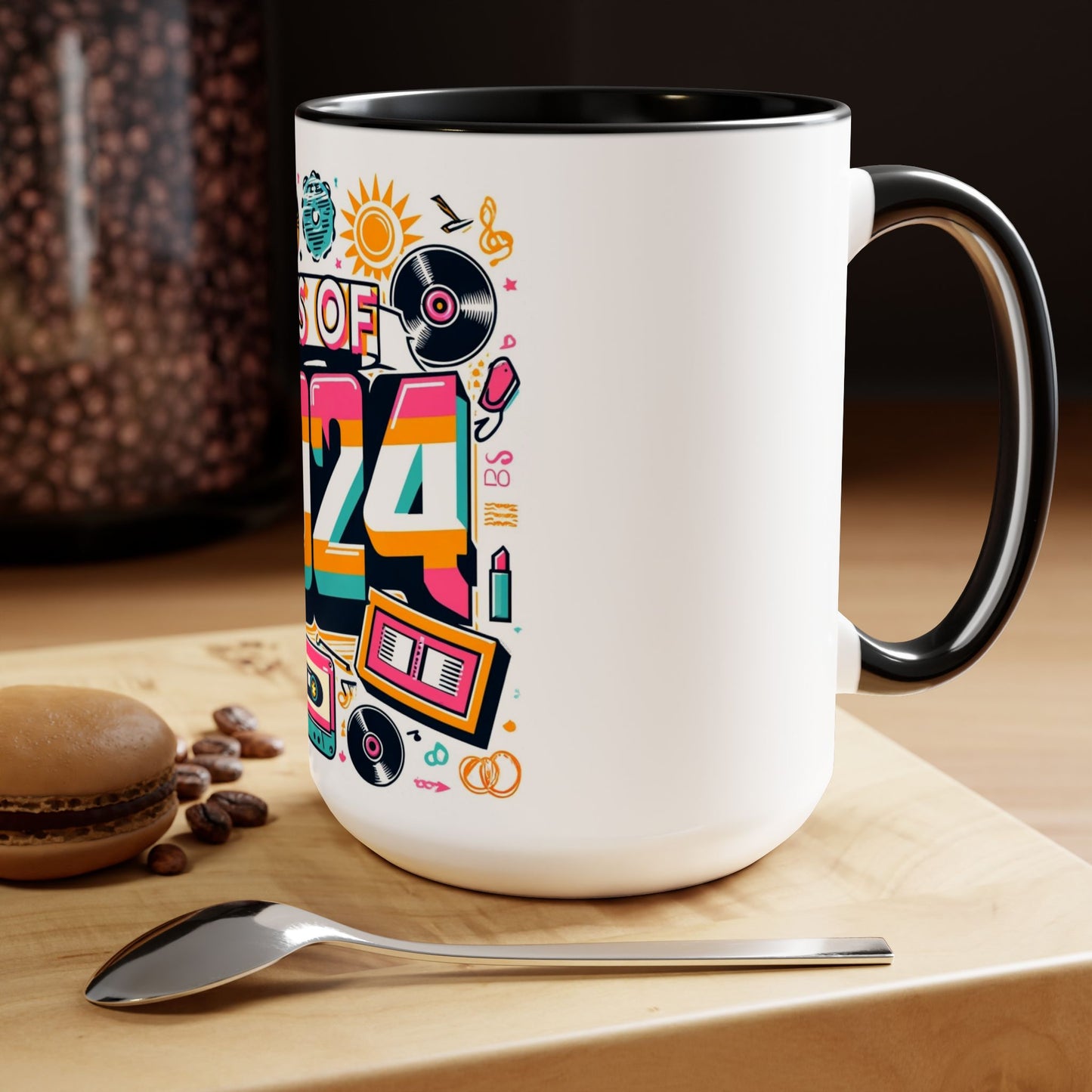 Two-Tone Coffee Mugs, 15oz