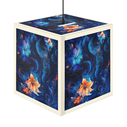Floral Galaxy Light Cube Lamp - Bohemian Decor for Home & Office