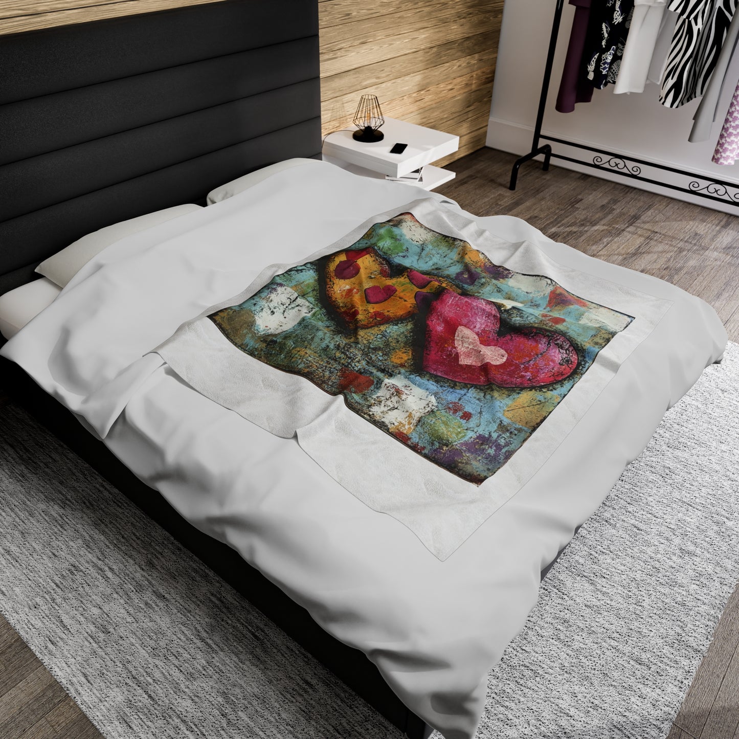 Hearts- Velveteen Plush Blanket