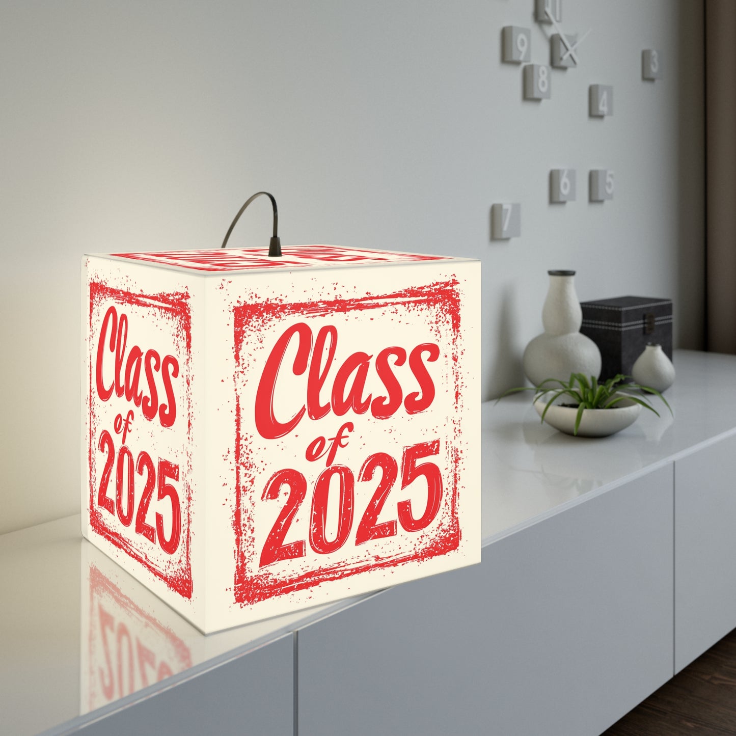 Class of 2025 - Light Cube Lamp - Bohemian Decor for Home & Office