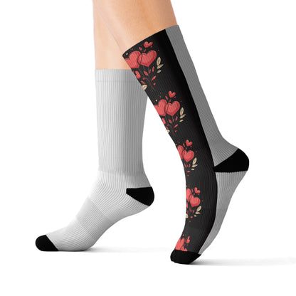 Heart Flowers - Sublimation Socks