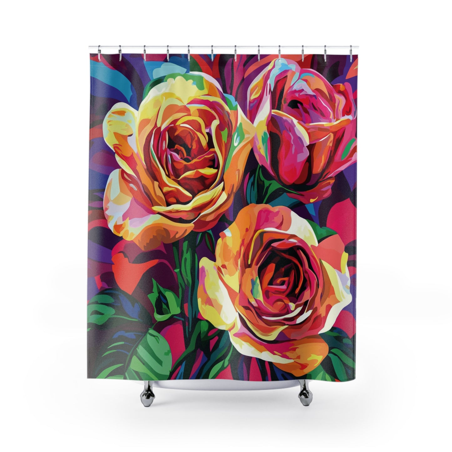 Vibrant Flowers Shower Curtains